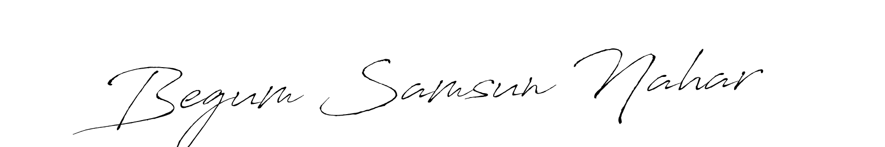 Begum Samsun Nahar stylish signature style. Best Handwritten Sign (Antro_Vectra) for my name. Handwritten Signature Collection Ideas for my name Begum Samsun Nahar. Begum Samsun Nahar signature style 6 images and pictures png