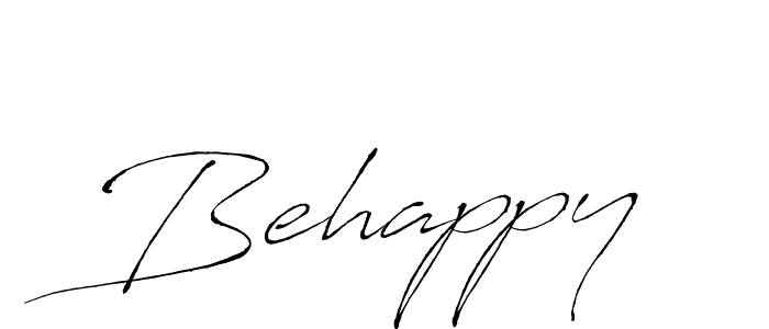 How to make Behappy signature? Antro_Vectra is a professional autograph style. Create handwritten signature for Behappy name. Behappy signature style 6 images and pictures png