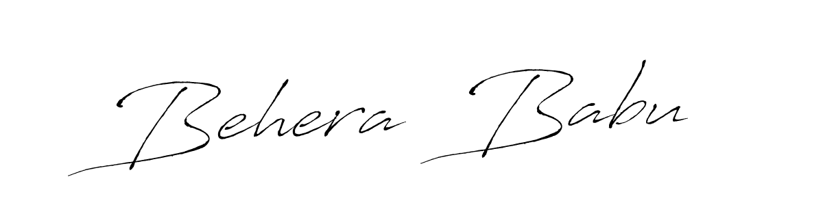 Behera  Babu stylish signature style. Best Handwritten Sign (Antro_Vectra) for my name. Handwritten Signature Collection Ideas for my name Behera  Babu. Behera  Babu signature style 6 images and pictures png