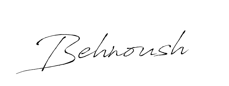 Behnoush stylish signature style. Best Handwritten Sign (Antro_Vectra) for my name. Handwritten Signature Collection Ideas for my name Behnoush. Behnoush signature style 6 images and pictures png