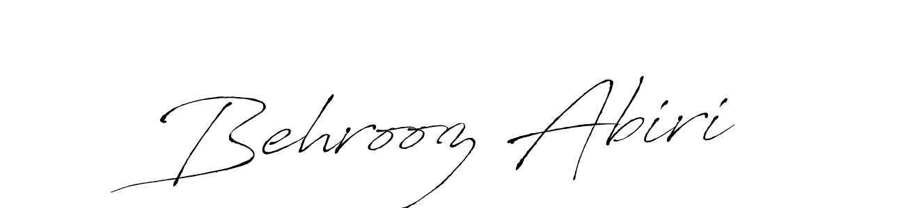 Design your own signature with our free online signature maker. With this signature software, you can create a handwritten (Antro_Vectra) signature for name Behrooz Abiri. Behrooz Abiri signature style 6 images and pictures png