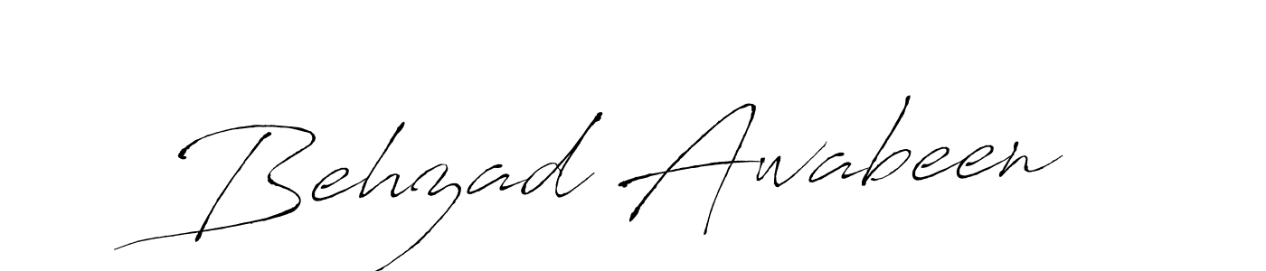 How to make Behzad Awabeen signature? Antro_Vectra is a professional autograph style. Create handwritten signature for Behzad Awabeen name. Behzad Awabeen signature style 6 images and pictures png