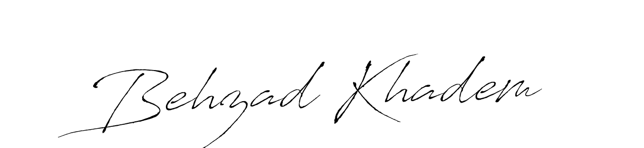 Create a beautiful signature design for name Behzad Khadem. With this signature (Antro_Vectra) fonts, you can make a handwritten signature for free. Behzad Khadem signature style 6 images and pictures png