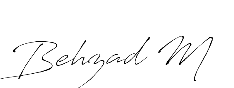 The best way (Antro_Vectra) to make a short signature is to pick only two or three words in your name. The name Behzad M include a total of six letters. For converting this name. Behzad M signature style 6 images and pictures png