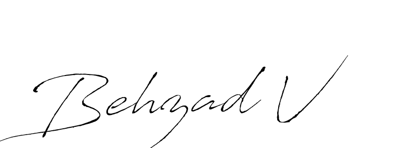 Make a beautiful signature design for name Behzad V. With this signature (Antro_Vectra) style, you can create a handwritten signature for free. Behzad V signature style 6 images and pictures png