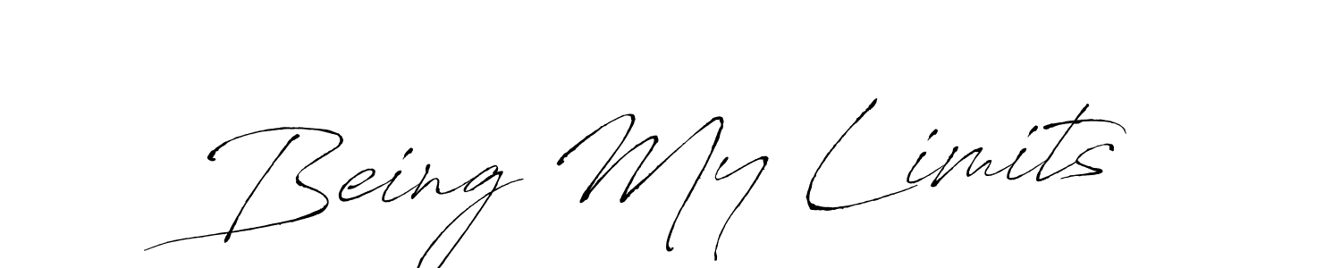 Also You can easily find your signature by using the search form. We will create Being My Limits name handwritten signature images for you free of cost using Antro_Vectra sign style. Being My Limits signature style 6 images and pictures png