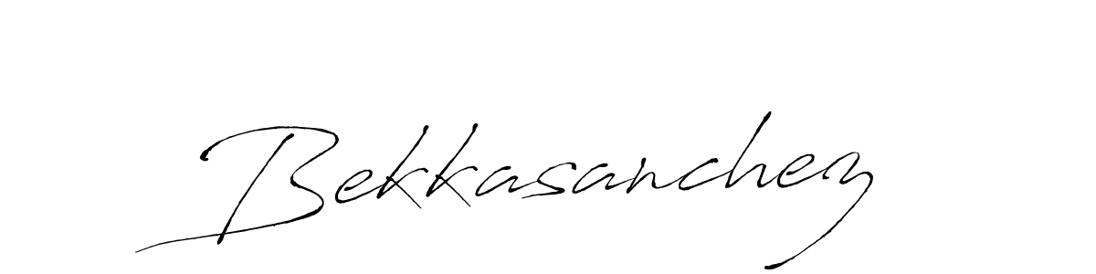Make a beautiful signature design for name Bekkasanchez. With this signature (Antro_Vectra) style, you can create a handwritten signature for free. Bekkasanchez signature style 6 images and pictures png
