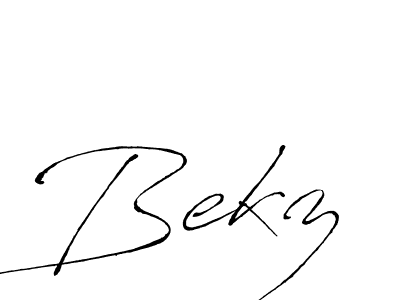 Create a beautiful signature design for name Bekz. With this signature (Antro_Vectra) fonts, you can make a handwritten signature for free. Bekz signature style 6 images and pictures png