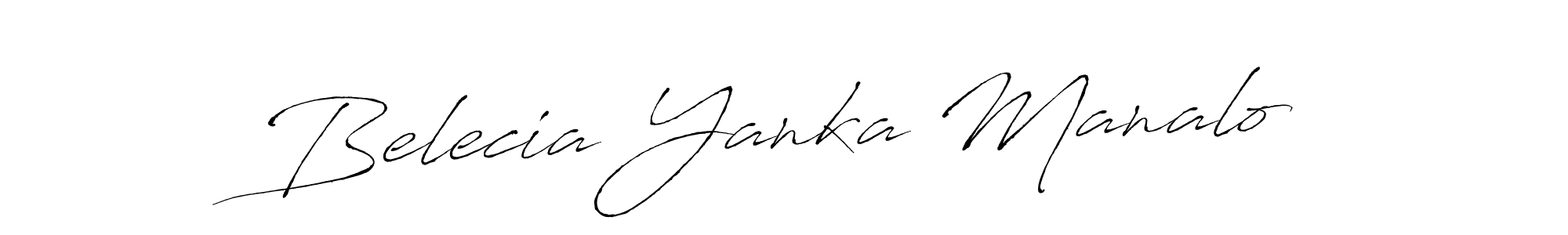 How to make Belecia Yanka Manalo signature? Antro_Vectra is a professional autograph style. Create handwritten signature for Belecia Yanka Manalo name. Belecia Yanka Manalo signature style 6 images and pictures png