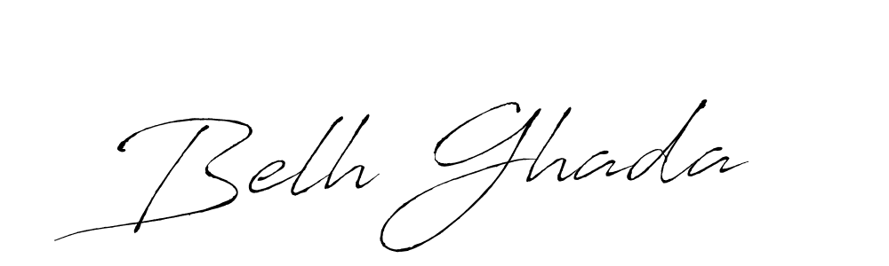 How to make Belh Ghada signature? Antro_Vectra is a professional autograph style. Create handwritten signature for Belh Ghada name. Belh Ghada signature style 6 images and pictures png