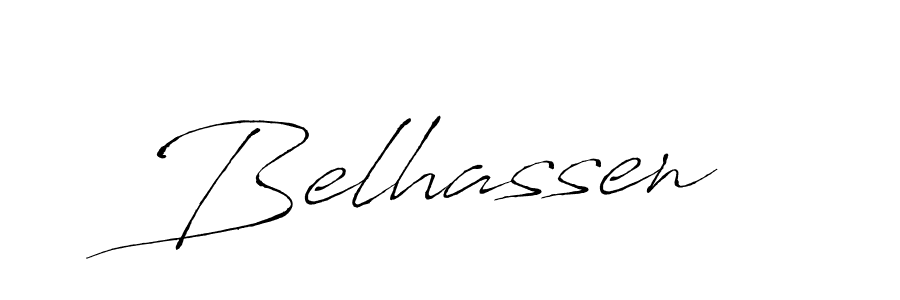 Use a signature maker to create a handwritten signature online. With this signature software, you can design (Antro_Vectra) your own signature for name Belhassen. Belhassen signature style 6 images and pictures png