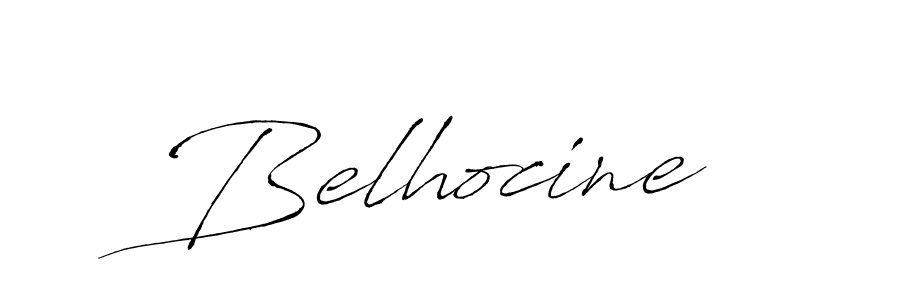 Belhocine stylish signature style. Best Handwritten Sign (Antro_Vectra) for my name. Handwritten Signature Collection Ideas for my name Belhocine. Belhocine signature style 6 images and pictures png