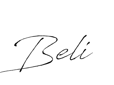 Design your own signature with our free online signature maker. With this signature software, you can create a handwritten (Antro_Vectra) signature for name Beli. Beli signature style 6 images and pictures png