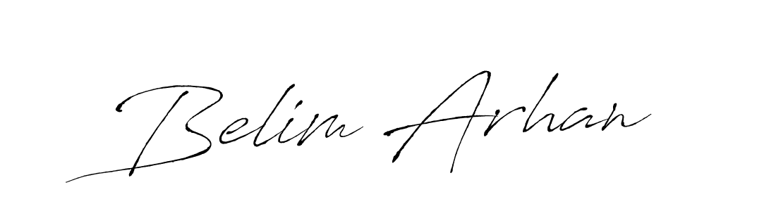 How to make Belim Arhan signature? Antro_Vectra is a professional autograph style. Create handwritten signature for Belim Arhan name. Belim Arhan signature style 6 images and pictures png