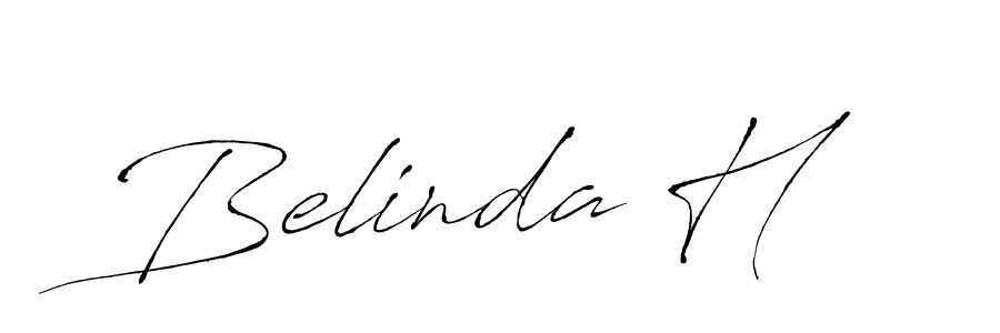 Make a beautiful signature design for name Belinda H. With this signature (Antro_Vectra) style, you can create a handwritten signature for free. Belinda H signature style 6 images and pictures png