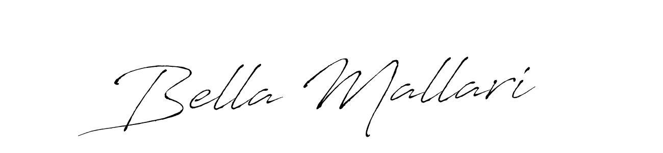 Design your own signature with our free online signature maker. With this signature software, you can create a handwritten (Antro_Vectra) signature for name Bella Mallari. Bella Mallari signature style 6 images and pictures png