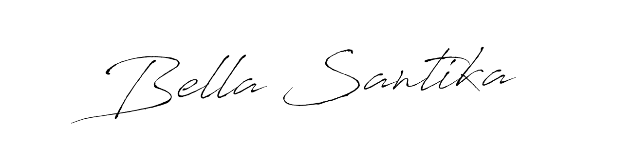 Create a beautiful signature design for name Bella Santika. With this signature (Antro_Vectra) fonts, you can make a handwritten signature for free. Bella Santika signature style 6 images and pictures png