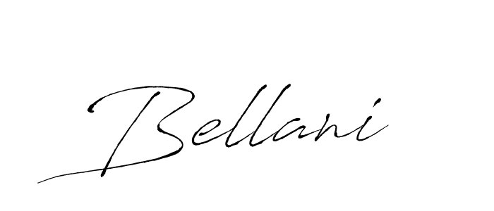 Design your own signature with our free online signature maker. With this signature software, you can create a handwritten (Antro_Vectra) signature for name Bellani. Bellani signature style 6 images and pictures png