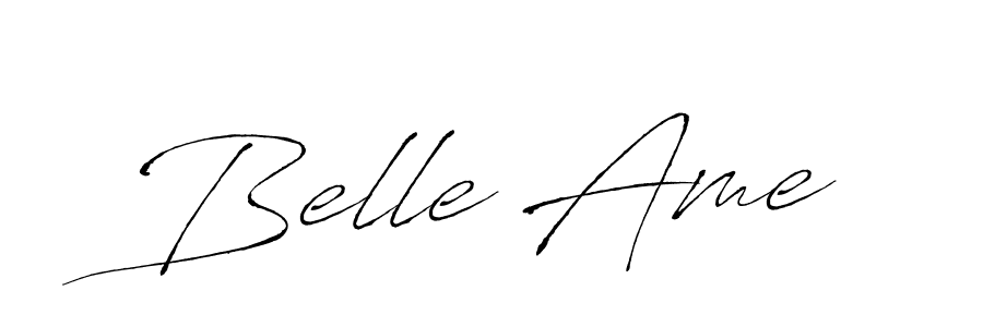 How to make Belle Ame name signature. Use Antro_Vectra style for creating short signs online. This is the latest handwritten sign. Belle Ame signature style 6 images and pictures png