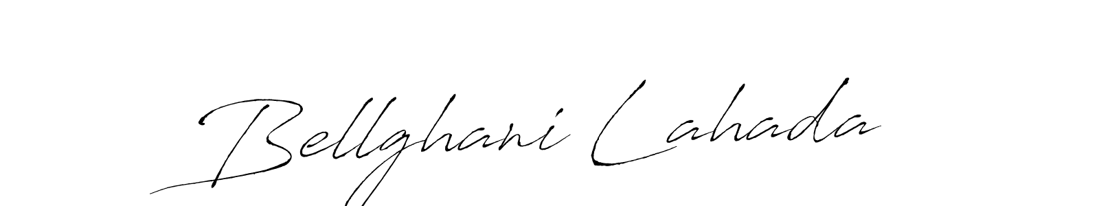 Make a beautiful signature design for name Bellghani Lahada. With this signature (Antro_Vectra) style, you can create a handwritten signature for free. Bellghani Lahada signature style 6 images and pictures png