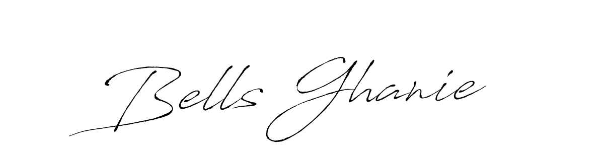 Design your own signature with our free online signature maker. With this signature software, you can create a handwritten (Antro_Vectra) signature for name Bells Ghanie. Bells Ghanie signature style 6 images and pictures png