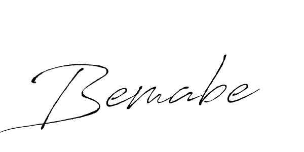 Use a signature maker to create a handwritten signature online. With this signature software, you can design (Antro_Vectra) your own signature for name Bemabe. Bemabe signature style 6 images and pictures png