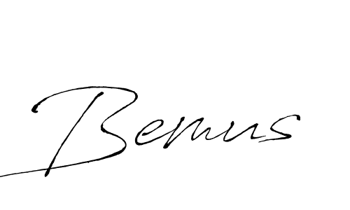Use a signature maker to create a handwritten signature online. With this signature software, you can design (Antro_Vectra) your own signature for name Bemus. Bemus signature style 6 images and pictures png