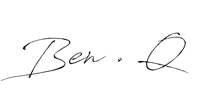 The best way (Antro_Vectra) to make a short signature is to pick only two or three words in your name. The name Ben . Q include a total of six letters. For converting this name. Ben . Q signature style 6 images and pictures png