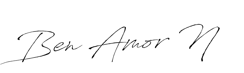 Create a beautiful signature design for name Ben Amor N. With this signature (Antro_Vectra) fonts, you can make a handwritten signature for free. Ben Amor N signature style 6 images and pictures png