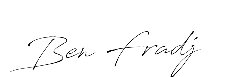 Design your own signature with our free online signature maker. With this signature software, you can create a handwritten (Antro_Vectra) signature for name Ben Fradj. Ben Fradj signature style 6 images and pictures png