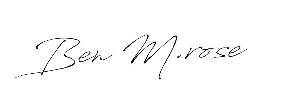 Also we have Ben M.rose name is the best signature style. Create professional handwritten signature collection using Antro_Vectra autograph style. Ben M.rose signature style 6 images and pictures png