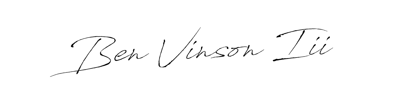 How to make Ben Vinson Iii name signature. Use Antro_Vectra style for creating short signs online. This is the latest handwritten sign. Ben Vinson Iii signature style 6 images and pictures png