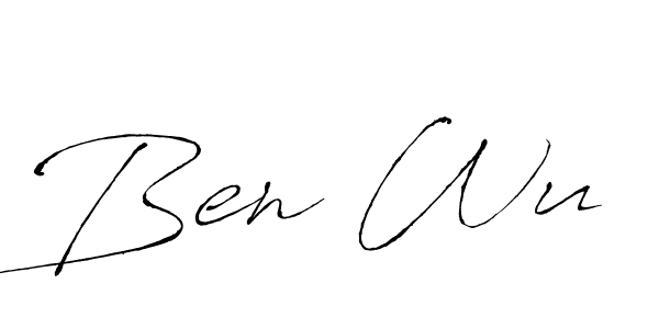 Use a signature maker to create a handwritten signature online. With this signature software, you can design (Antro_Vectra) your own signature for name Ben Wu. Ben Wu signature style 6 images and pictures png