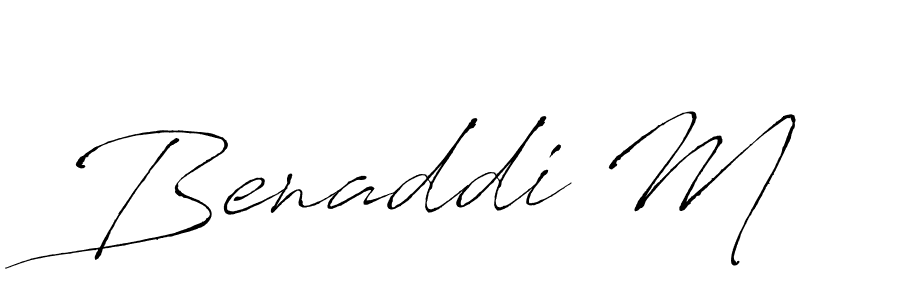 Use a signature maker to create a handwritten signature online. With this signature software, you can design (Antro_Vectra) your own signature for name Benaddi M. Benaddi M signature style 6 images and pictures png