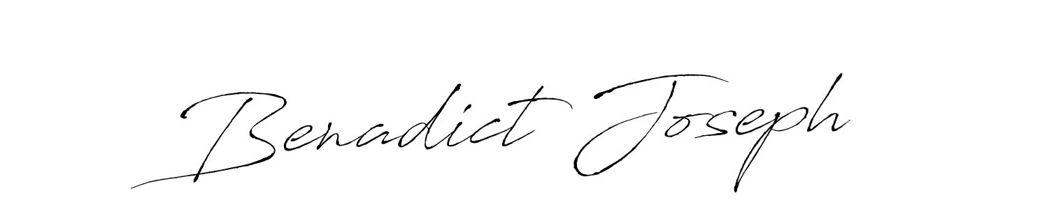 Use a signature maker to create a handwritten signature online. With this signature software, you can design (Antro_Vectra) your own signature for name Benadict Joseph. Benadict Joseph signature style 6 images and pictures png