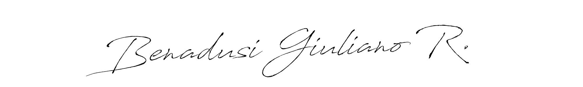 The best way (Antro_Vectra) to make a short signature is to pick only two or three words in your name. The name Benadusi Giuliano R. include a total of six letters. For converting this name. Benadusi Giuliano R. signature style 6 images and pictures png