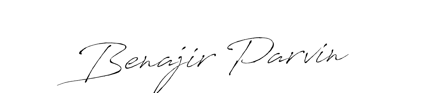 You should practise on your own different ways (Antro_Vectra) to write your name (Benajir Parvin) in signature. don't let someone else do it for you. Benajir Parvin signature style 6 images and pictures png