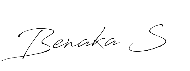 Design your own signature with our free online signature maker. With this signature software, you can create a handwritten (Antro_Vectra) signature for name Benaka S. Benaka S signature style 6 images and pictures png