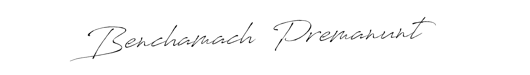 You can use this online signature creator to create a handwritten signature for the name Benchamach  Premanunt. This is the best online autograph maker. Benchamach  Premanunt signature style 6 images and pictures png
