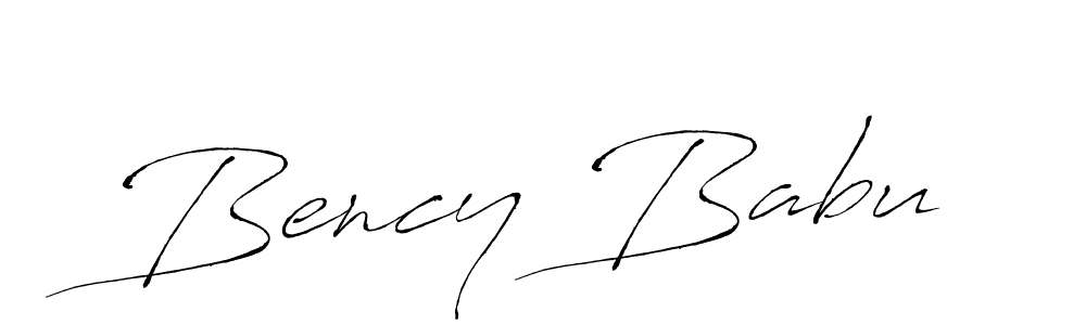 Make a beautiful signature design for name Bency Babu. With this signature (Antro_Vectra) style, you can create a handwritten signature for free. Bency Babu signature style 6 images and pictures png