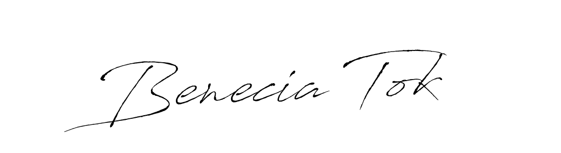 The best way (Antro_Vectra) to make a short signature is to pick only two or three words in your name. The name Benecia Tok include a total of six letters. For converting this name. Benecia Tok signature style 6 images and pictures png