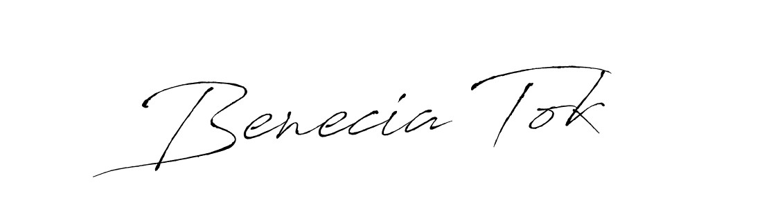 The best way (Antro_Vectra) to make a short signature is to pick only two or three words in your name. The name Benecia Tok include a total of six letters. For converting this name. Benecia Tok signature style 6 images and pictures png