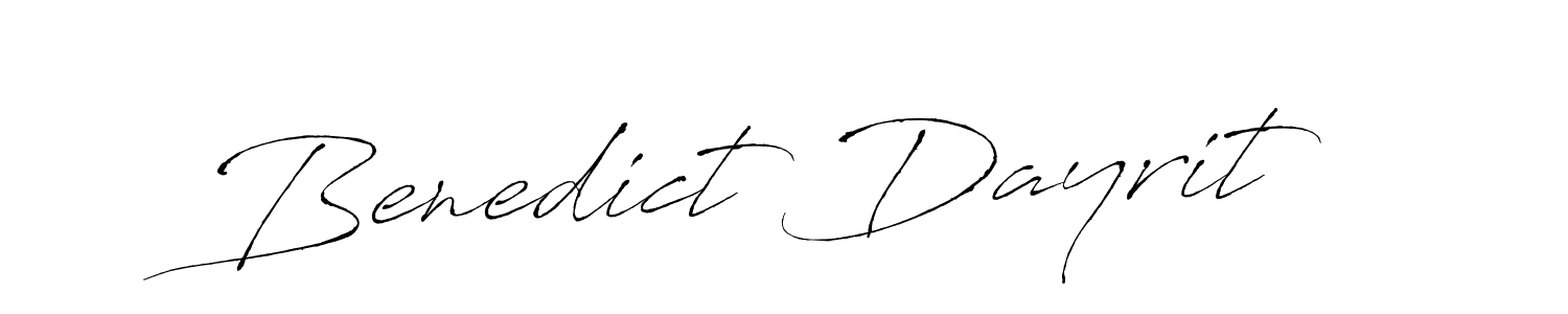 You should practise on your own different ways (Antro_Vectra) to write your name (Benedict Dayrit) in signature. don't let someone else do it for you. Benedict Dayrit signature style 6 images and pictures png