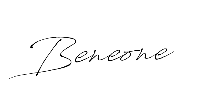 Antro_Vectra is a professional signature style that is perfect for those who want to add a touch of class to their signature. It is also a great choice for those who want to make their signature more unique. Get Beneone name to fancy signature for free. Beneone signature style 6 images and pictures png