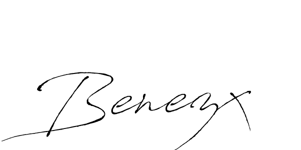 Use a signature maker to create a handwritten signature online. With this signature software, you can design (Antro_Vectra) your own signature for name Benezx. Benezx signature style 6 images and pictures png