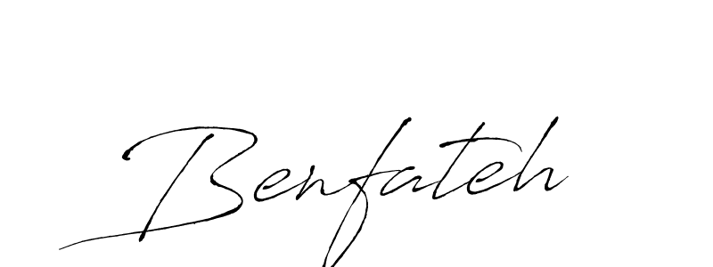 Design your own signature with our free online signature maker. With this signature software, you can create a handwritten (Antro_Vectra) signature for name Benfateh. Benfateh signature style 6 images and pictures png