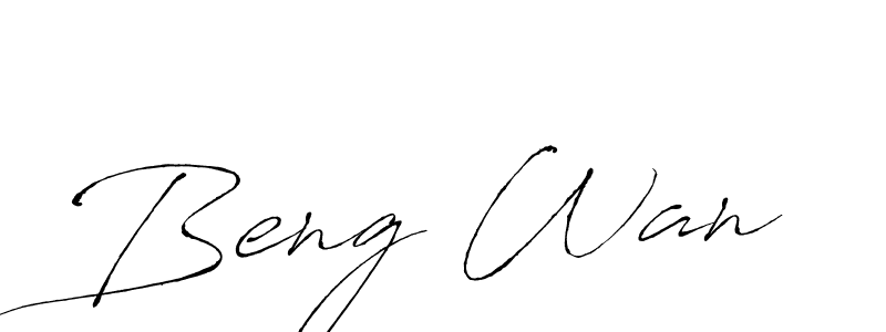 Beng Wan stylish signature style. Best Handwritten Sign (Antro_Vectra) for my name. Handwritten Signature Collection Ideas for my name Beng Wan. Beng Wan signature style 6 images and pictures png