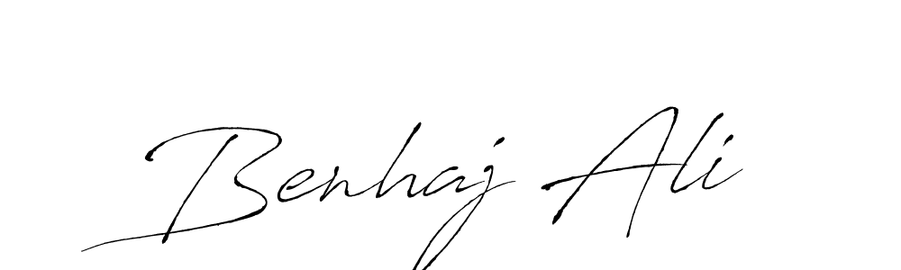 Design your own signature with our free online signature maker. With this signature software, you can create a handwritten (Antro_Vectra) signature for name Benhaj Ali. Benhaj Ali signature style 6 images and pictures png