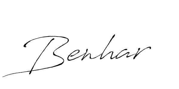 Make a beautiful signature design for name Benhar. With this signature (Antro_Vectra) style, you can create a handwritten signature for free. Benhar signature style 6 images and pictures png