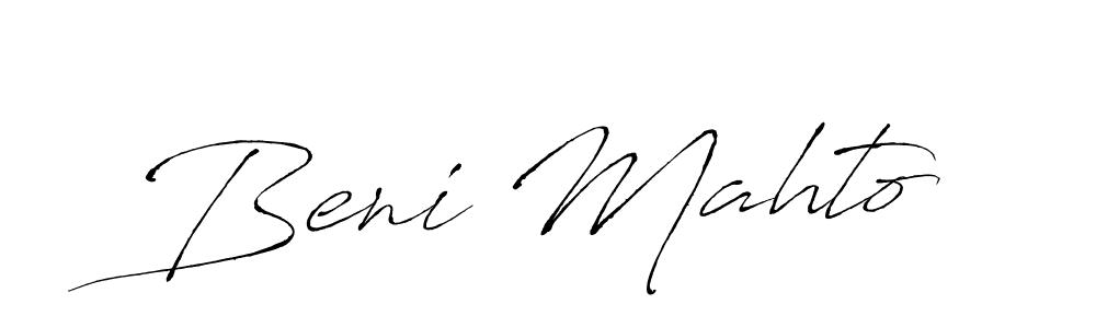 How to make Beni Mahto name signature. Use Antro_Vectra style for creating short signs online. This is the latest handwritten sign. Beni Mahto signature style 6 images and pictures png